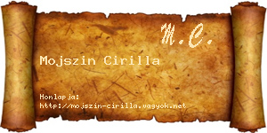 Mojszin Cirilla névjegykártya